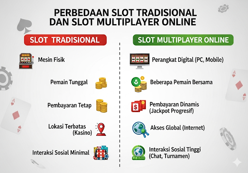 Perbedaan Slot Tradisional dan Slot Multiplayer Online